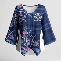 Scotland Rugby National Heritage Custom Kimono Sleeve Blouse Traditional Tartan Inspired Edition