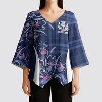 Scotland Rugby National Heritage Custom Kimono Sleeve Blouse Traditional Tartan Inspired Edition