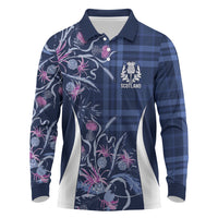 Scotland Rugby National Heritage Custom Long Sleeve Polo Shirt Traditional Tartan Inspired Edition