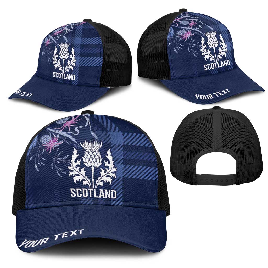 Scotland Rugby National Heritage Personalized Mesh Trucker Cap Traditional Tartan Inspired Edition