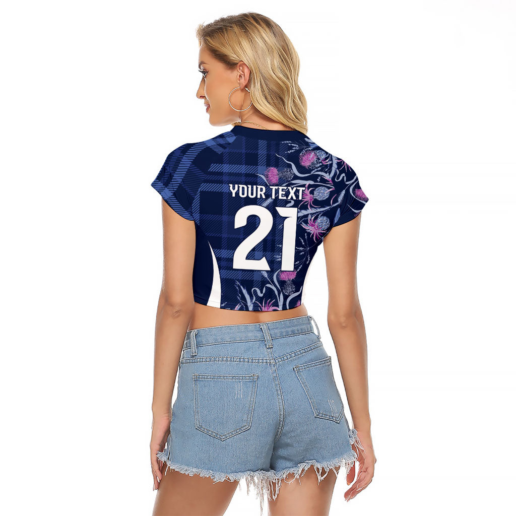 Scotland Rugby National Heritage Custom Raglan Cropped T Shirt Traditional Tartan Inspired Edition