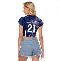 Scotland Rugby National Heritage Custom Raglan Cropped T Shirt Traditional Tartan Inspired Edition