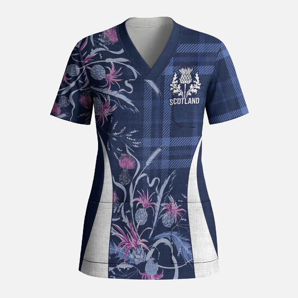 Scotland Rugby National Heritage Custom Scrub Top Traditional Tartan Inspired Edition