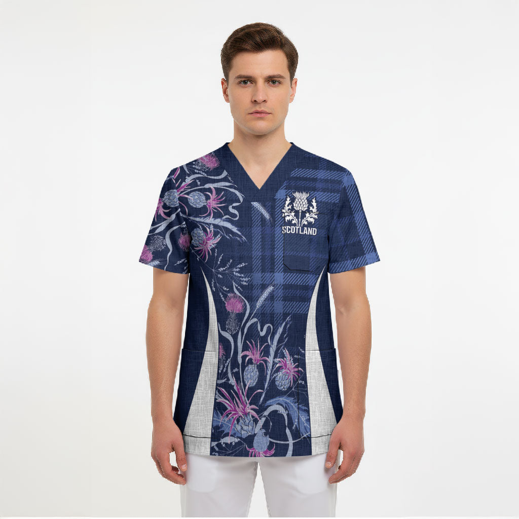 Scotland Rugby National Heritage Custom Scrub Top Traditional Tartan Inspired Edition