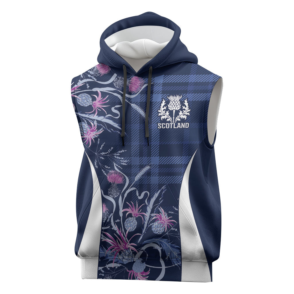 Scotland Rugby National Heritage Custom Sleeveless Hoodie Traditional Tartan Inspired Edition