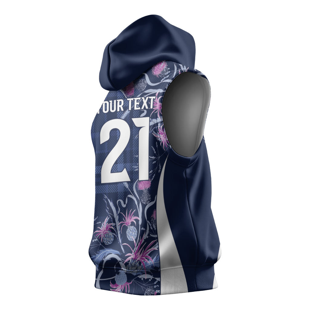 Scotland Rugby National Heritage Custom Sleeveless Hoodie Traditional Tartan Inspired Edition