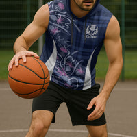 Scotland Rugby National Heritage Custom Sleeveless Hoodie Traditional Tartan Inspired Edition