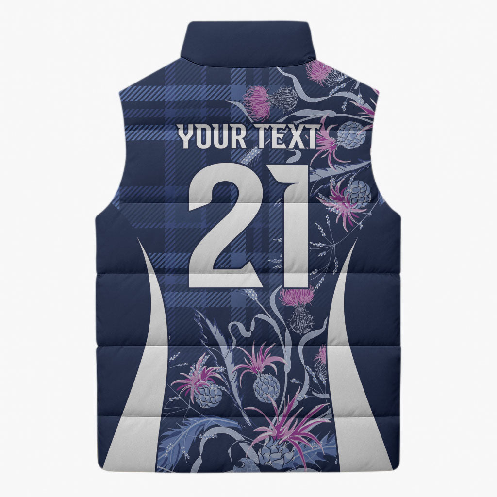 Scotland Rugby National Heritage Custom Sleeveless Puffer Jacket Traditional Tartan Inspired Edition