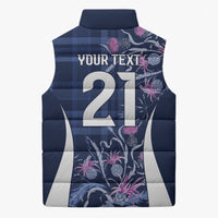Scotland Rugby National Heritage Custom Sleeveless Puffer Jacket Traditional Tartan Inspired Edition
