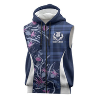 Scotland Rugby National Heritage Custom Sleeveless Zip Hoodie Traditional Tartan Inspired Edition