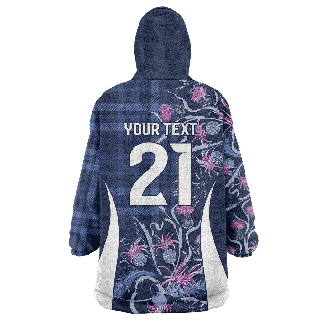 Scotland Rugby National Heritage Custom Wearable Blanket Hoodie Traditional Tartan Inspired Edition
