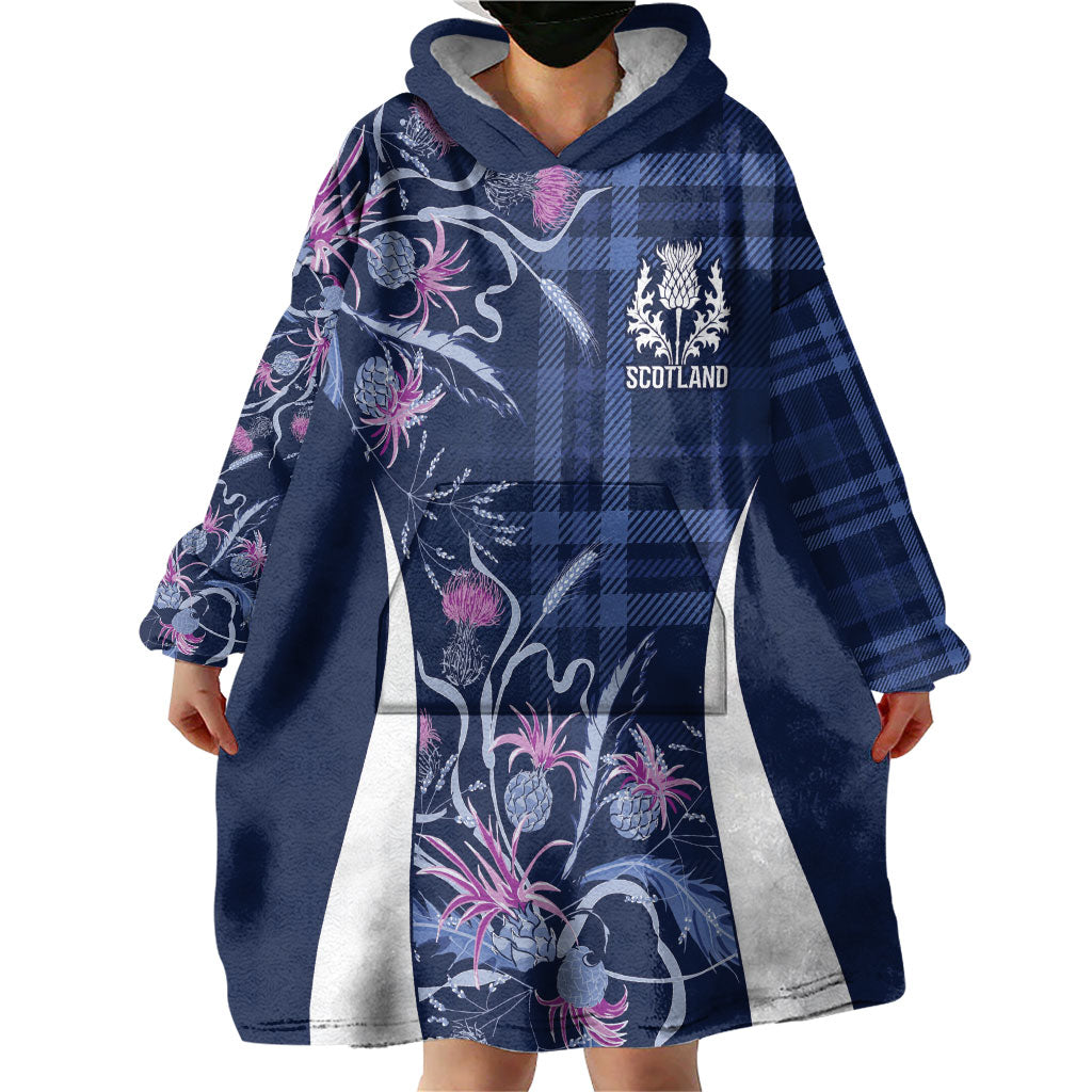 Scotland Rugby National Heritage Custom Wearable Blanket Hoodie Traditional Tartan Inspired Edition