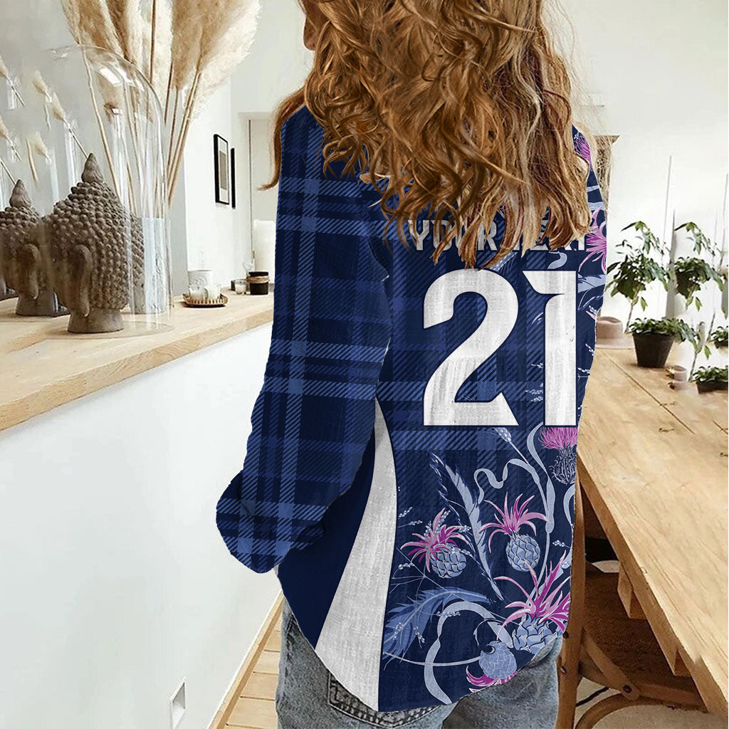 Scotland Rugby National Heritage Custom Women Casual Shirt Traditional Tartan Inspired Edition