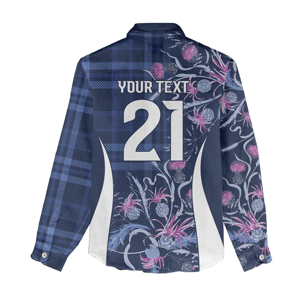 Scotland Rugby National Heritage Custom Women Casual Shirt Traditional Tartan Inspired Edition