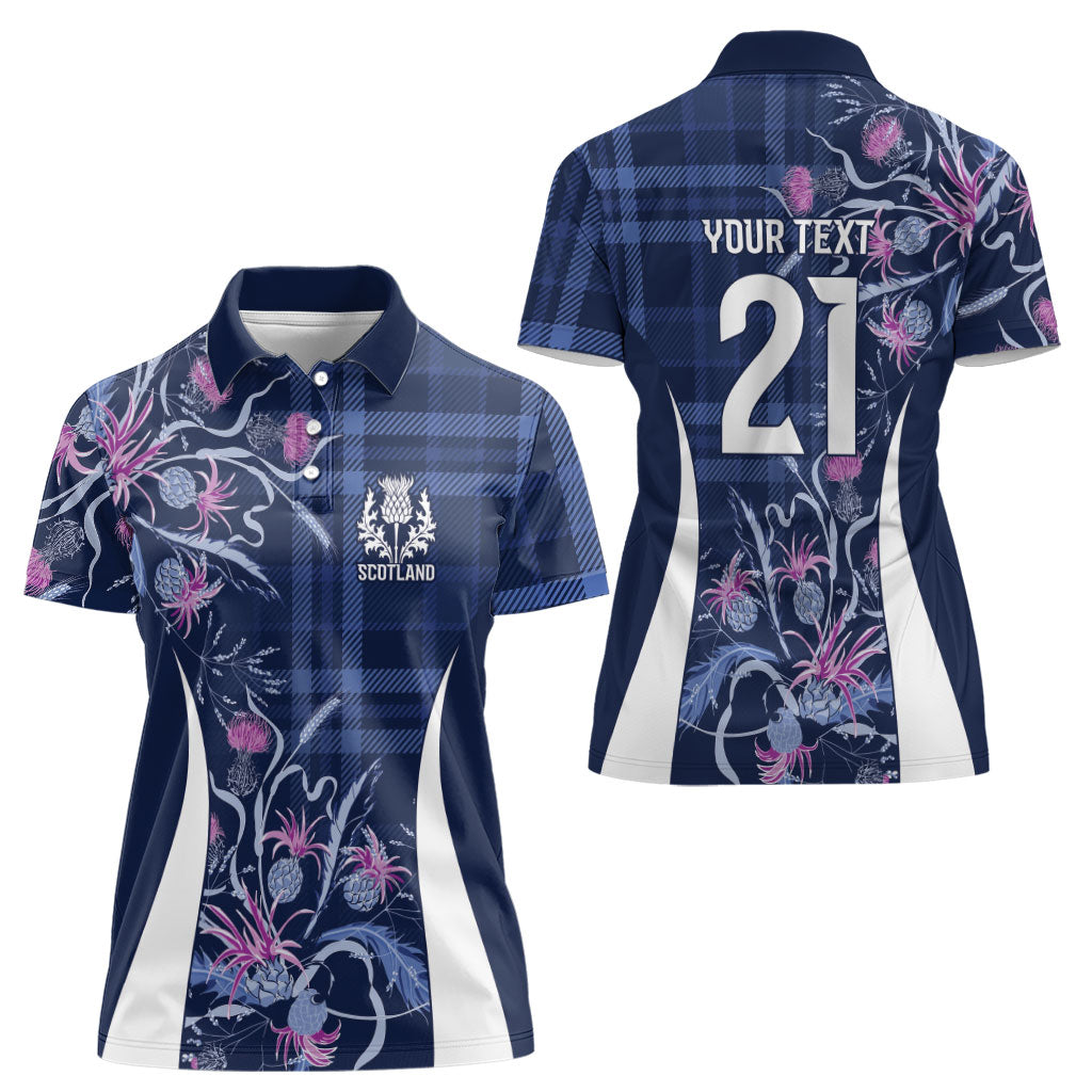 Scotland Rugby National Heritage Custom Women Polo Shirt Traditional Tartan Inspired Edition