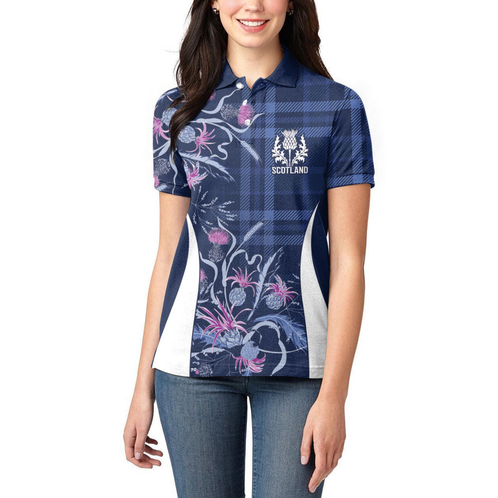 Scotland Rugby National Heritage Custom Women Polo Shirt Traditional Tartan Inspired Edition