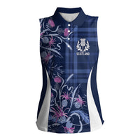 Scotland Rugby National Heritage Custom Women Sleeveless Polo Shirt Traditional Tartan Inspired Edition