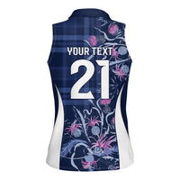 Scotland Rugby National Heritage Custom Women Sleeveless Polo Shirt Traditional Tartan Inspired Edition