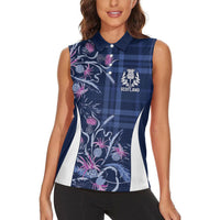 Scotland Rugby National Heritage Custom Women Sleeveless Polo Shirt Traditional Tartan Inspired Edition