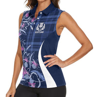Scotland Rugby National Heritage Custom Women Sleeveless Polo Shirt Traditional Tartan Inspired Edition