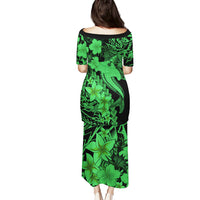 Aloha Hawaii Puletasi Hammerhead Shark Tattoo Polynesian Summer - Green - Wonder Print Shop