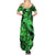 Aloha Hawaii Summer Maxi Dress Hammerhead Shark Tattoo Polynesian Summer - Green - Wonder Print Shop