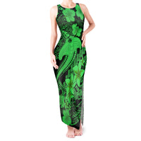 Aloha Hawaii Tank Maxi Dress Hammerhead Shark Tattoo Polynesian Summer - Green - Wonder Print Shop