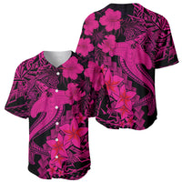 Aloha Hawaii Baseball Jersey Hammerhead Shark Tattoo Polynesian Summer - Pink LT9 - Wonder Print Shop