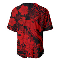 Aloha Hawaii Baseball Jersey Hammerhead Shark Tattoo Polynesian Summer - Red LT9 - Wonder Print Shop