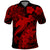 Aloha Hawaii Polo Shirt Hammerhead Shark Tattoo Polynesian Summer - Red - Wonder Print Shop