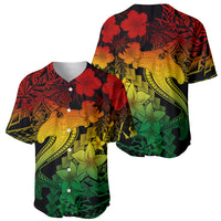 Aloha Hawaii Baseball Jersey Hammerhead Shark Tattoo Polynesian Summer - Reggae LT9 - Wonder Print Shop