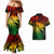 Aloha Hawaii Couples Matching Mermaid Dress And Hawaiian Shirt Hammerhead Shark Tattoo Polynesian Summer - Reggae LT9 - Wonder Print Shop