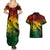 Aloha Hawaii Couples Matching Summer Maxi Dress and Hawaiian Shirt Hammerhead Shark Tattoo Polynesian Summer - Reggae LT9 - Wonder Print Shop
