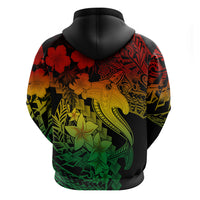 Aloha Hawaii Hoodie Hammerhead Shark Tattoo Polynesian Summer - Reggae - Wonder Print Shop