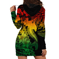 Aloha Hawaii Hoodie Dress Hammerhead Shark Tattoo Polynesian Summer - Reggae - Wonder Print Shop
