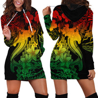 Aloha Hawaii Hoodie Dress Hammerhead Shark Tattoo Polynesian Summer - Reggae - Wonder Print Shop