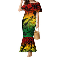 Aloha Hawaii Mermaid Dress Hammerhead Shark Tattoo Polynesian Summer - Reggae - Wonder Print Shop