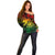 Aloha Hawaii Off Shoulder Sweater Hammerhead Shark Tattoo Polynesian Summer - Reggae - Wonder Print Shop