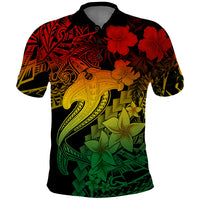 Aloha Hawaii Polo Shirt Hammerhead Shark Tattoo Polynesian Summer - Reggae - Wonder Print Shop