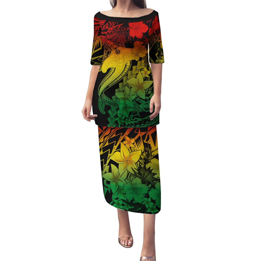 Aloha Hawaii Puletasi Hammerhead Shark Tattoo Polynesian Summer - Reggae - Wonder Print Shop