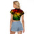 Aloha Hawaii Raglan Cropped T Shirt Hammerhead Shark Tattoo Polynesian Summer - Reggae - Wonder Print Shop