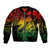 Aloha Hawaii Sleeve Zip Bomber Jacket Hammerhead Shark Tattoo Polynesian Summer - Reggae - Wonder Print Shop