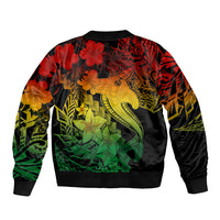 Aloha Hawaii Sleeve Zip Bomber Jacket Hammerhead Shark Tattoo Polynesian Summer - Reggae - Wonder Print Shop