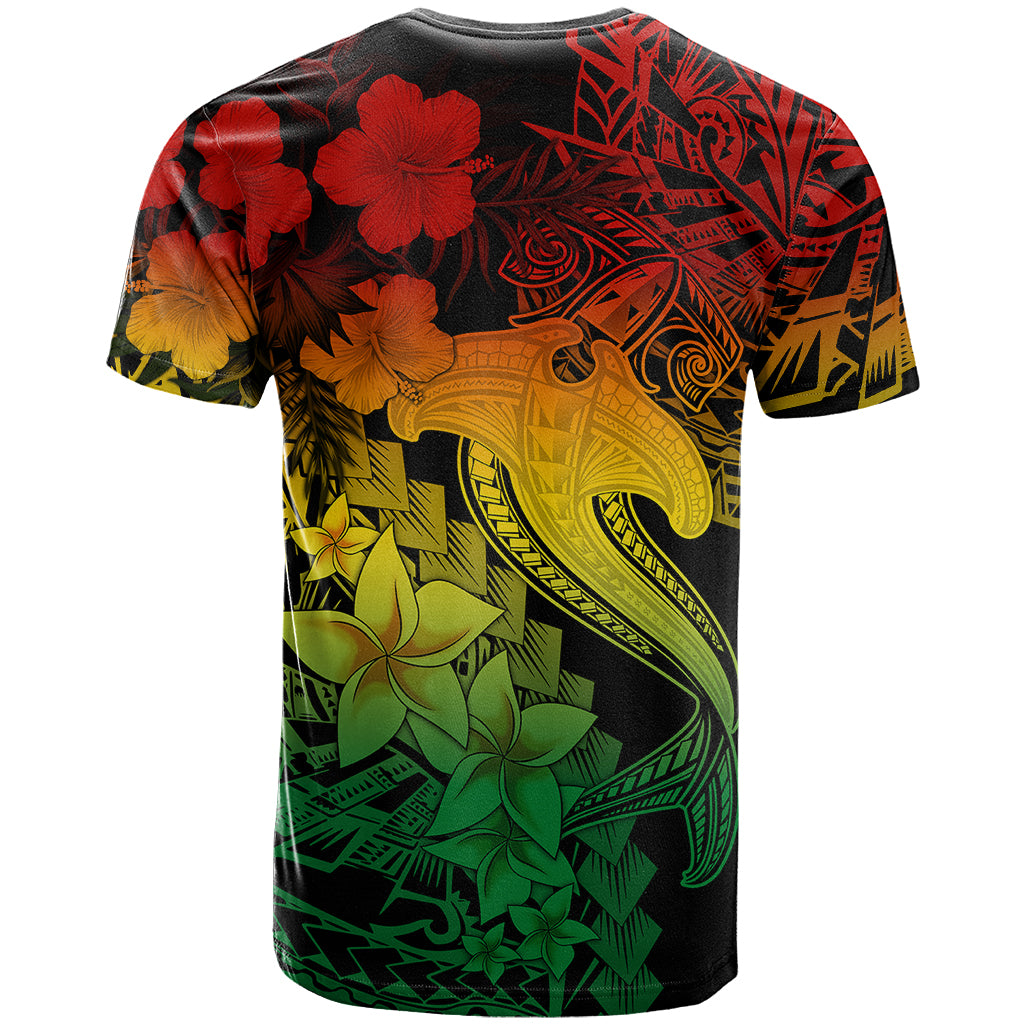 Aloha Hawaii T Shirt Hammerhead Shark Tattoo Polynesian Summer - Reggae - Wonder Print Shop