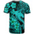Aloha Hawaii T Shirt Hammerhead Shark Tattoo Polynesian Summer - Turquoise - Wonder Print Shop