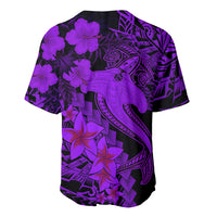 Aloha Hawaii Baseball Jersey Hammerhead Shark Tattoo Polynesian Summer - Violet LT9 - Wonder Print Shop