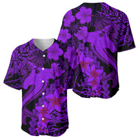 Aloha Hawaii Baseball Jersey Hammerhead Shark Tattoo Polynesian Summer - Violet LT9 - Wonder Print Shop