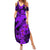 Aloha Hawaii Summer Maxi Dress Hammerhead Shark Tattoo Polynesian Summer - Violet - Wonder Print Shop