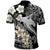 Aloha Hawaii Polo Shirt Hammerhead Shark Tattoo Polynesian Summer - White - Wonder Print Shop
