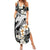 Aloha Hawaii Summer Maxi Dress Hammerhead Shark Tattoo Polynesian Summer - White - Wonder Print Shop